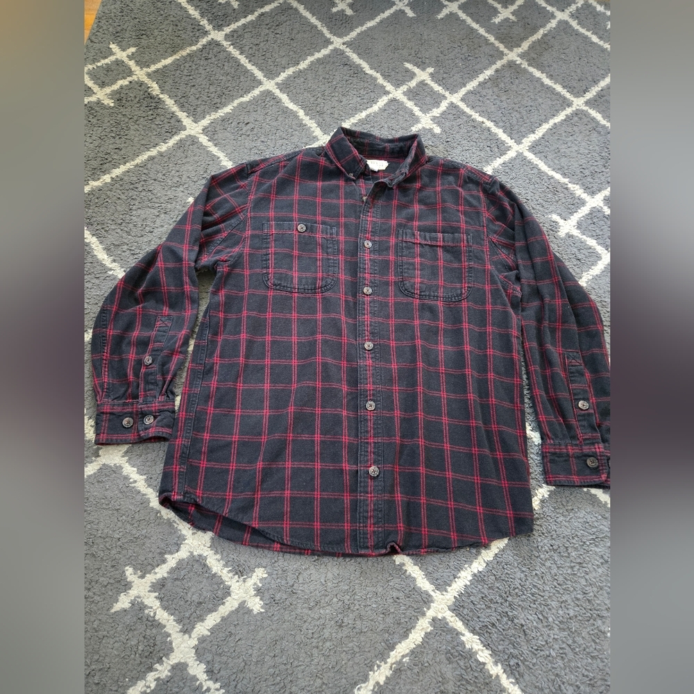 Duluth Trading Co Free Swingin Flannel Relaxed Fit Men's M Plaid Shirt